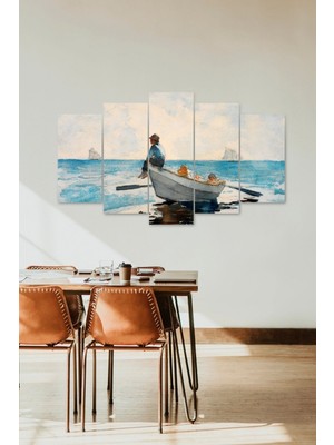 TeknoKapsül Deniz Manzarası 5 Parçalı Mdf Tablo 60 x 100