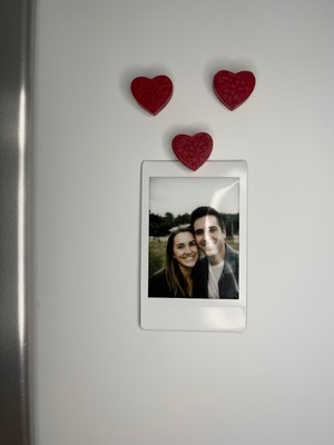 El Yapımı Kırmızı Kalp Magnet Seti – Dekoratif Buzdolabı Süsü