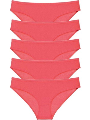 Zenvia 5 Adet Süper Eko Set Likralı Kadın Slip Külot Fuşya (ZNV-556)