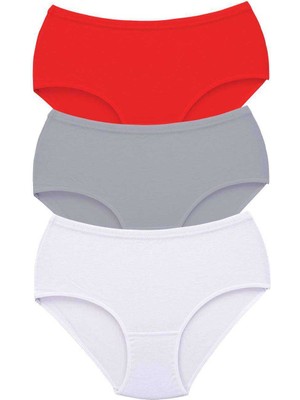 Zenvia 3 Adet Tutku Kadın Yüksek Bel Bato Kalın Lastik Külot S9 (ZNV-556)