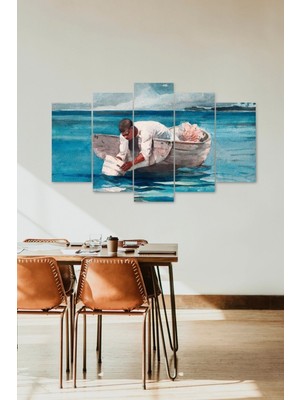 TeknoKapsül Deniz Manzarası 5 Parçalı Mdf Tablo 60 x 100