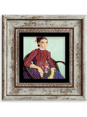 TeknoKapsül Van Gogh Çerçeveli Taş Tablo 20 cm