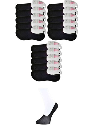 Zenvia Siyah Kadın Babet Çorap 15 Çift (ZNV-556)