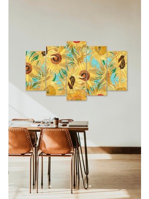 TeknoKapsül Manzara 5 Parçalı Mdf Tablo 60 x 100