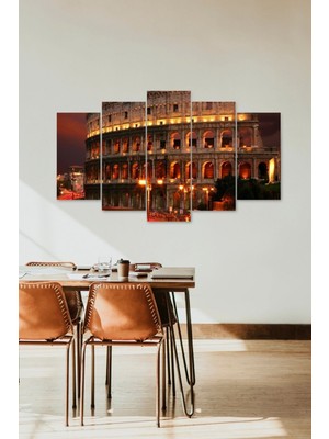 TeknoKapsül Roma Manzara 5 Parçalı Mdf Tablo 60 x 100