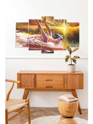 TeknoKapsül Kadın Manzarası 5 Parçalı Mdf Tablo 60 x 100