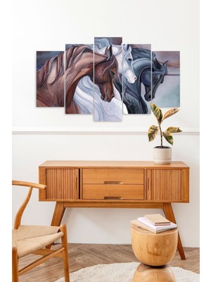 TeknoKapsül Atlar 5 Parçalı Mdf Tablo 60 x 100