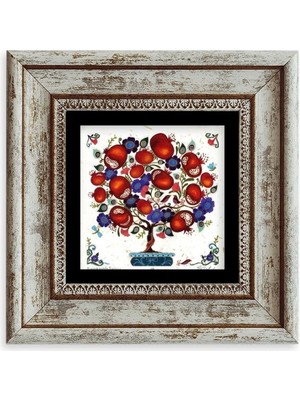 TeknoKapsül Bereket Ağacı Çerçeveli Taş Tablo 20 cm