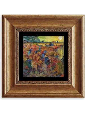 TeknoKapsül Van Gogh Çerçeveli Taş Tablo 20 cm