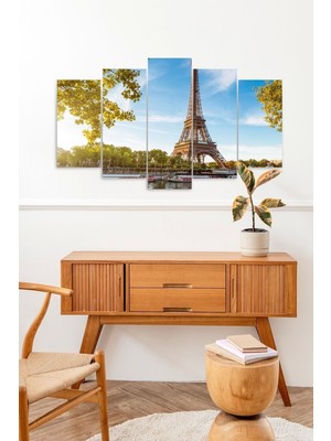 TeknoKapsül Eyfel Kulesi 5 Parçalı Mdf Tablo 60 x 100