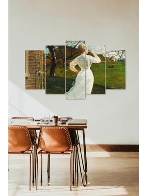 TeknoKapsül Kadın Manzarası 5 Parçalı Mdf Tablo 60 x 100