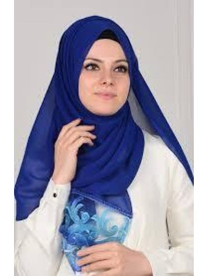 Sedef Şifon Saksmavi Şifon ŞAL,70X200