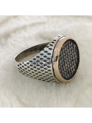 Canka Zirkon Taşlı 925 Ayar Gümüş Erkek Yüzük