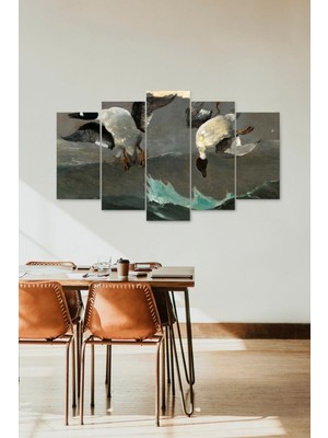TeknoKapsül Manzara Doğa 5 Parçalı Mdf Tablo 60 x 100