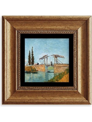 TeknoKapsül Van Gogh Çerçeveli Taş Tablo 20 cm