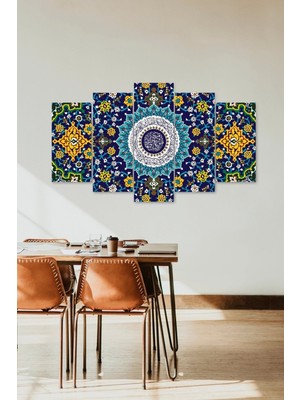 TeknoKapsül Hat Portre 5 Parçalı Mdf Tablo 60 x 100