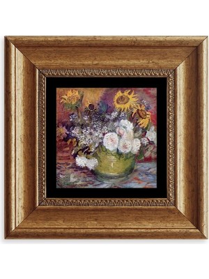 TeknoKapsül Van Gogh Çerçeveli Taş Tablo 20 cm
