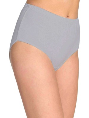 Zenvia Tutku Kadın Yüksek Bel Bato Kalın Lastik Külot Gri (ZNV-556)