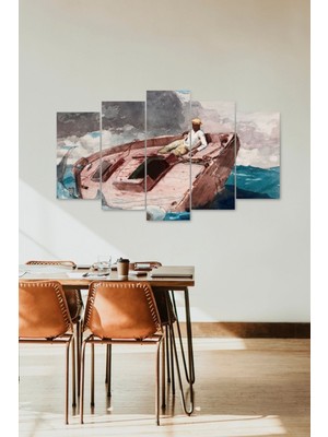 TeknoKapsül Deniz Manzarası 5 Parçalı Mdf Tablo 60 x 100