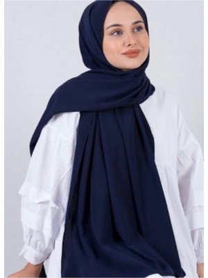 Sedef Kadın Lacivert Medine Ipeği Şal