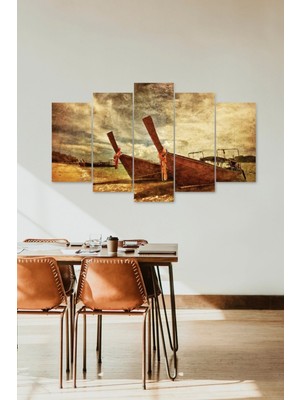 TeknoKapsül Manzara 5 Parçalı Mdf Tablo 60 x 100