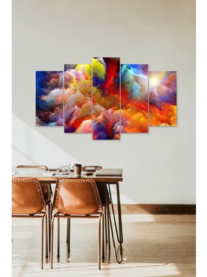 TeknoKapsül Manzara Doğa Retro 5 Parçalı Mdf Tablo 60 x 100