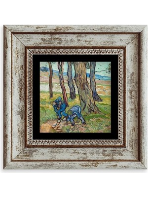 TeknoKapsül Van Gogh Çerçeveli Taş Tablo 20 cm