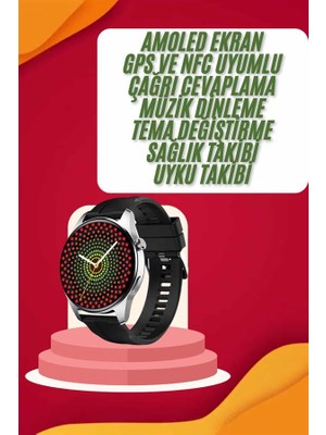 Zenvia Yeni Nesil Akıllı Saat Çift Kordonlu 1.5 Inç Yuvarlak Ekran Gps ve Nfc Uyumlu (ZNV-5456)