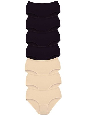 Zenvia 7 Adet Tutku Kadın Yüksek Bel Bato Kalın Lastik Külot S2 (ZNV-556)