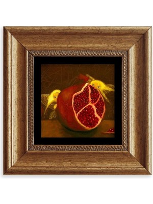 TeknoKapsül Nar Çerçeveli Taş Tablo 20 cm