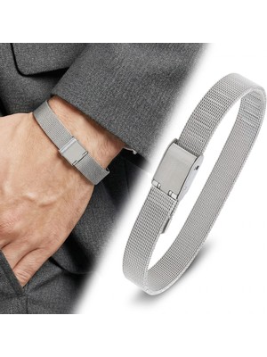 Karpınar Çelik Takı Hasır Örgü Çelik Bileklik