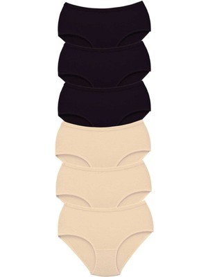 Zenvia 6 Adet Tutku Kadın Yüksek Bel Bato Kalın Lastik Külot S2 (ZNV-556)