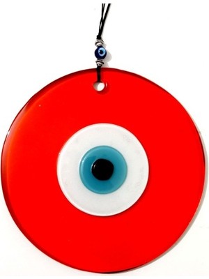 Nazar Boncuklu 16 Santimetre El Yapımı Turuncu Duvar Süsü