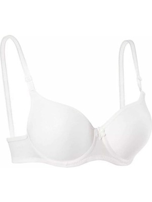 Zenvia Silikonlu Desteksiz Telli Düz Boş Sütyen Beyaz (ZNV-556)