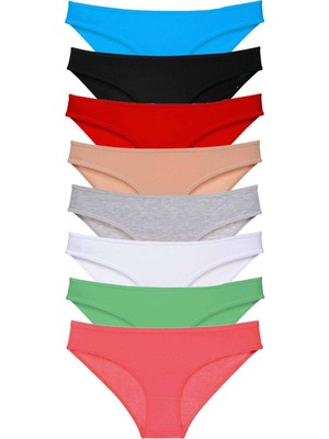 Zenvia 8 Adet Süper Eko Set Likralı Kadın Slip Külot Set 3 (ZNV-556)