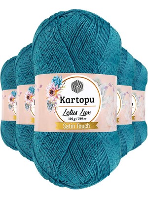 Zenvia 5 Adet Lotus Lux Bikini Büstiyer Bluz Simli Örgü Ipi K512 Turquaz (ZNV-556)