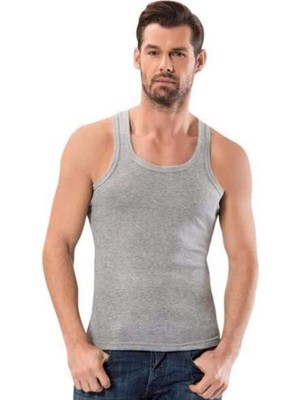 Zenvia Kalın Askılı Klasik Erkek Atlet Gri - 1151A (ZNV-556)