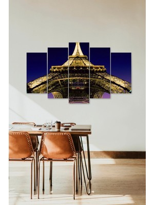 TeknoKapsül Eyfel Kulesi 5 Parçalı Mdf Tablo 60 x 100