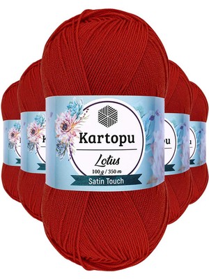 Zenvia 5 Adet Lotus Bikini Büstiyer Bluz Örgü Ipi  K101 Nar Çiçeği (ZNV-556)