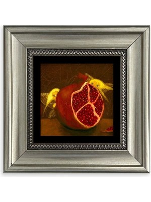 TeknoKapsül Nar Çerçeveli Taş Tablo 20 cm