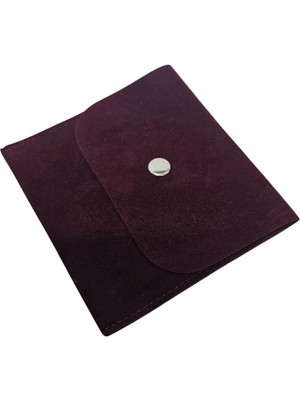 Özer Kutu Kadife (Süet) Zarf Kese Bordo 10 Adet 10X10 cm Boy Takı, Altın Kesesi (Çıtçıtlı)