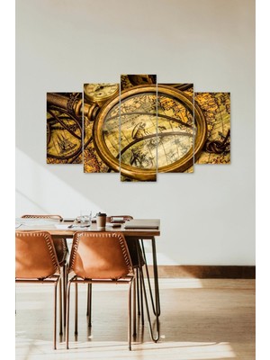 TeknoKapsül Büyüteç ve Harita 5 Parçalı Mdf Tablo 60 x 100