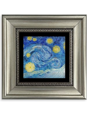 TeknoKapsül Van Gogh Çerçeveli Taş Tablo 20 cm