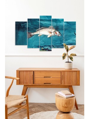 TeknoKapsül Deniz Manzarası 5 Parçalı Mdf Tablo 60 x 100