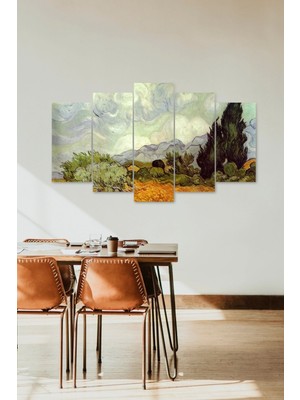 TeknoKapsül Manzara Doğa 5 Parçalı Mdf Tablo 60 x 100