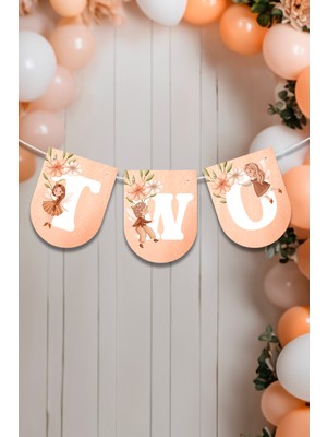 Niksy Design Two Orman Perileri Temalı 2 Yaş Banner Parti Süsü
