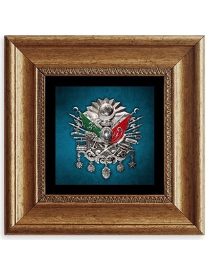 TeknoKapsül Osmanlı Tuğrası Çerçeveli Taş Tablo 20 cm