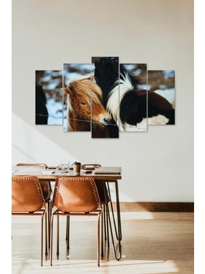 TeknoKapsül Atlar 5 Parçalı Mdf Tablo 60 x 100