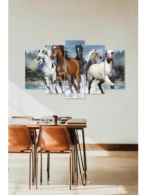 TeknoKapsül Atlar 5 Parçalı Mdf Tablo 60 x 100