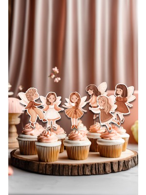 Niksy Design Orman Perileri Temalı 12 Adet Cupcake Süsü